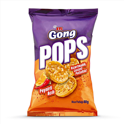 Eti Gong Pops Peynir Acılı Mısır Patlağı 80 g