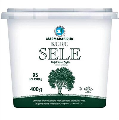 Marmara Birlik Kuru Sele Siyah Zeytin (XS) 321-350 400 g