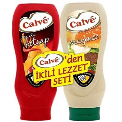 Calve Acılı Ketçap Mayonez Set 400+350 g