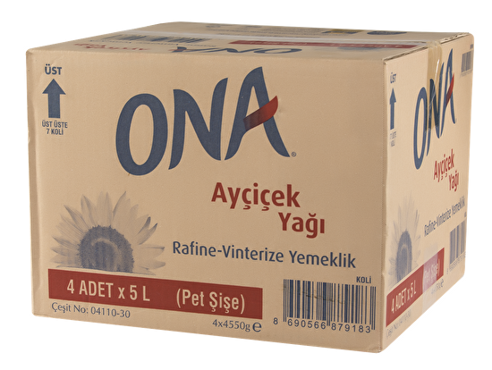 resm Ona Ayçiçek Yağı Geniş Ağız Pet 5 L