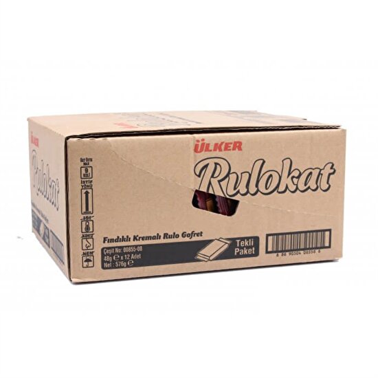 resm Ülker Rulokat Fındık Kremalı Gofret 42 g 12'li