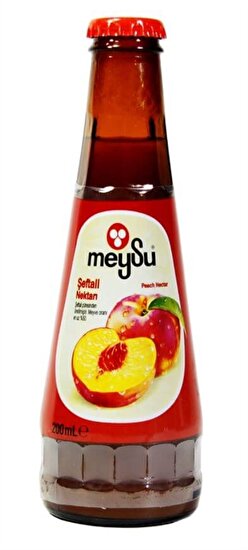 resm Meysu Şeftali Meyve Nektarı Cam 200 ml 12'li