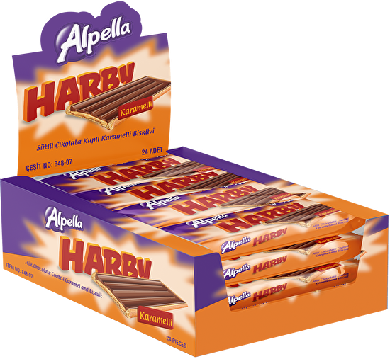 resm Alpella Harby Karamelli Bisküvi 25 g 24'lü