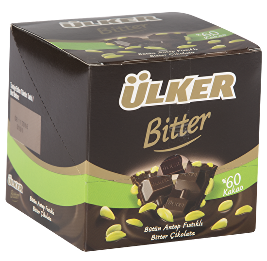 resm Ülker Çikolata Kare Bitter Fıstıklı 65 g