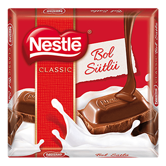 resm Nestle Classic Sütlü Kare Çikolata 60 g