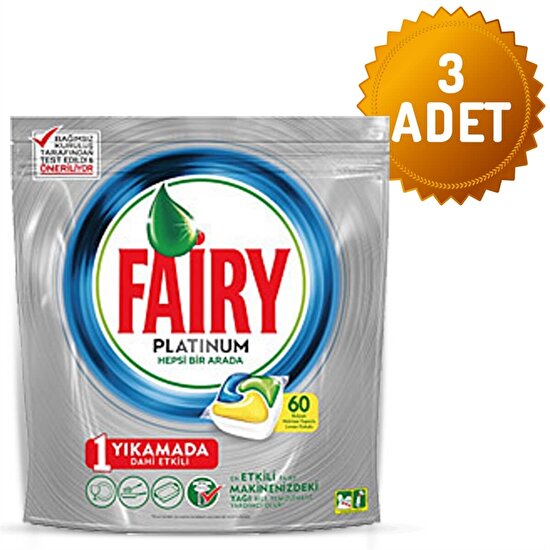 resm Fairy Platinum Bulaşık Makinesi Tableti 60'lı