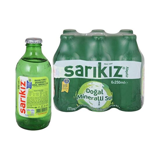 resm Sarıkız Sade Maden Suyu 250 ml 6'lı