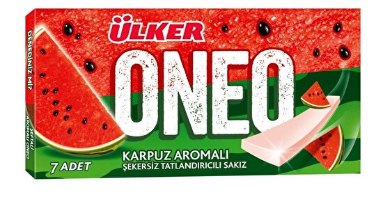 resm Ülker Oneo Slims Karpuz Aromalı Sakız 14 g 27'li