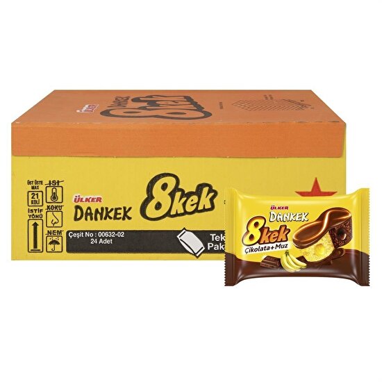 resm Ülker Dankek 8Kek Çikolata Muz 55 g 24'lü
