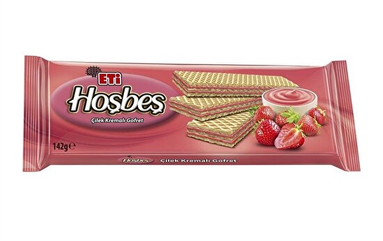 resm Eti Hoşbeş Çilek Kremalı Gofret 142 g 20'li