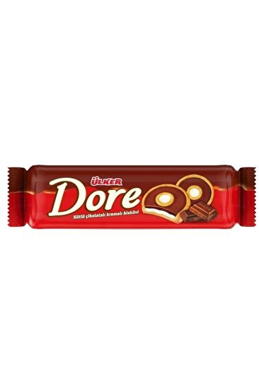 resm Ülker Dore Sade Krema Dolgulu Çikolatalı Bisküvi 86 g 24'lü