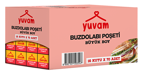 resm Yuvam Buzdolabı Poşeti Büyük Boy 30x45 cm 70'li