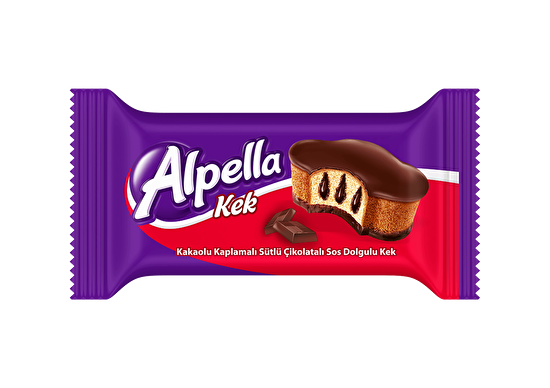 resm Alpella Kakao Kaplı Çikolata Soslu Kek 40 g 24'lü