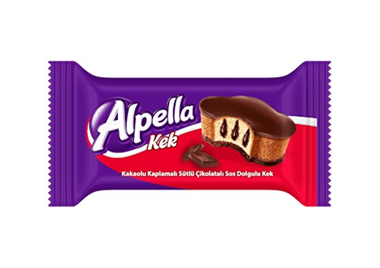 resm Alpella Kakao Kaplı Çikolata Soslu Kek 40 g 24'lü