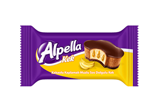resm Alpella Kakao Kaplı Muz Soslu Kek 40 g 24'lü
