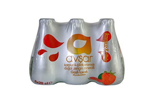 resm Avşar Soda Karpuz Çilek 200 ml 6'lı