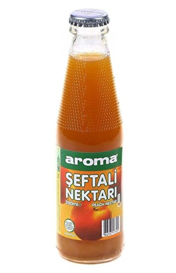 Aroma Şeftali Meyve Nektarı Cam 200 ml 24'lü