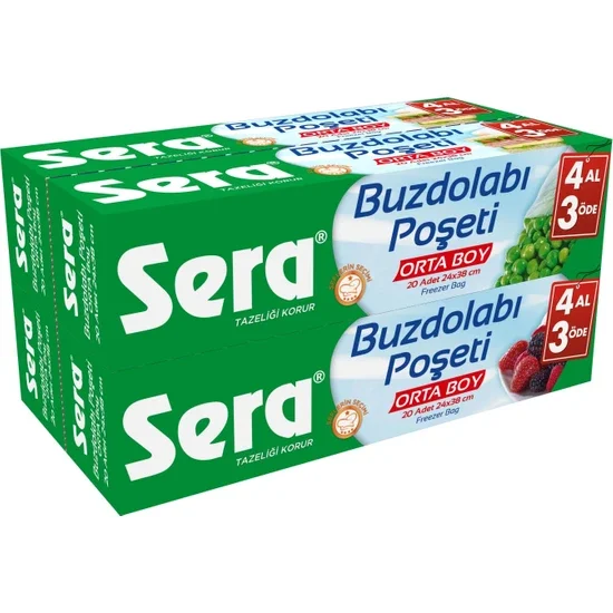 resm Sera Buzdolabı Poşeti Ortaboy 20Li 4 Al 3 Öde Adet