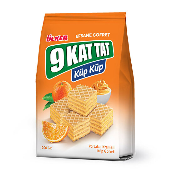 resm Ülker 9 Kat Küp Gofret Portakallı 200 g