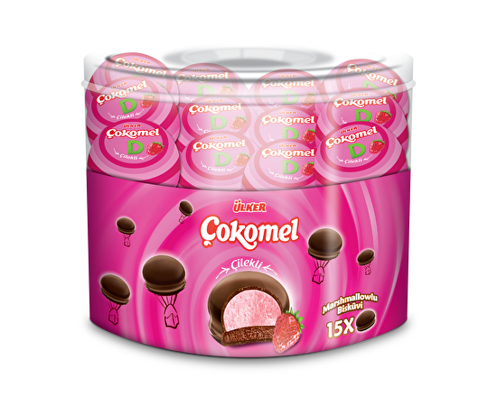 resm Ülker Çokomel Çilekli 12 g 15'li