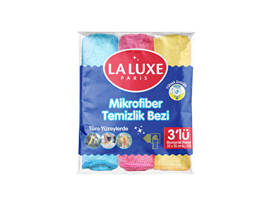 resm La Luxe Mikrofiber Temizlik Bezi 3'lü