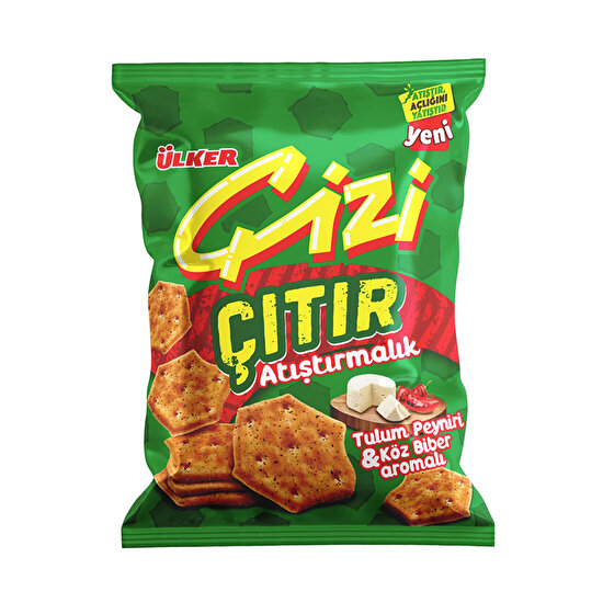 resm Ülker Çizi Çıtır Tulum Peyniri & Köz Biber 40 g 20'li