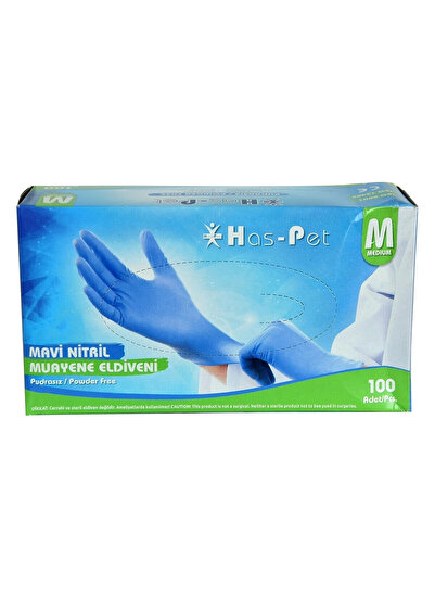 resm Haspet Pudrasız Nitril Eldiven M 100'Lü