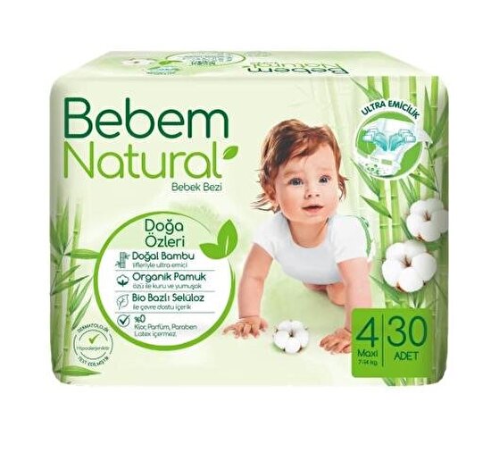 resm Bebem Natural Jumbo 4 Maxi 30'lu