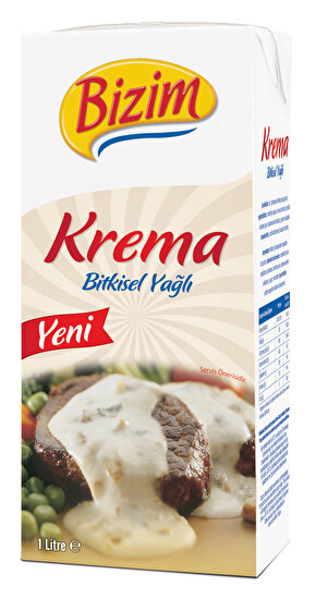 resm Bizim Krema %20 Bitkisel Yağlı 1 L
