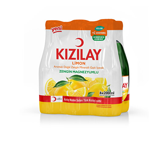 resm Kızılay C Limon Aromalı Maden Suyu 200 ml 6'lı