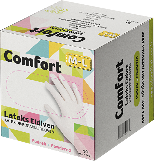 resm Comfort Pudralı Eldiven 50'Lİ M-L