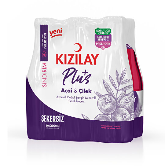 resm Kızılay Açai & Çilek Plus 200 ml 6'lı