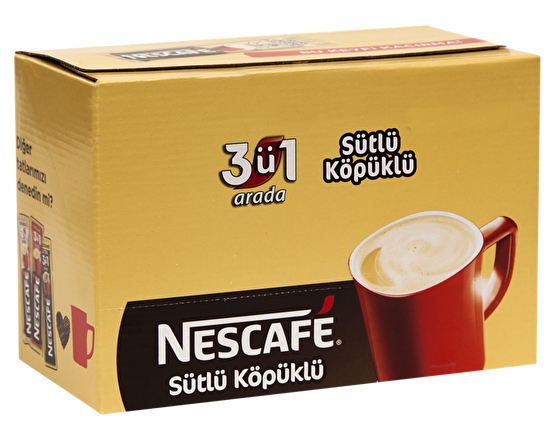 resm Nescafe 3ü1 Arada Sütlü Köpüklü 56x17,4 g