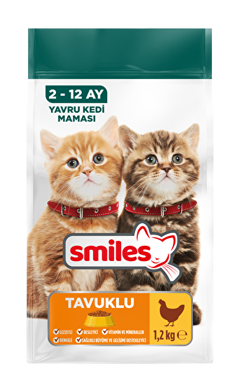 resm Smiles Tavuklu Yavru Kedi Maması 1,2 Kg