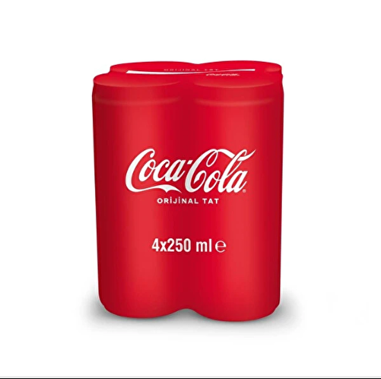 resm Coca Cola Kutu 4x250 ml