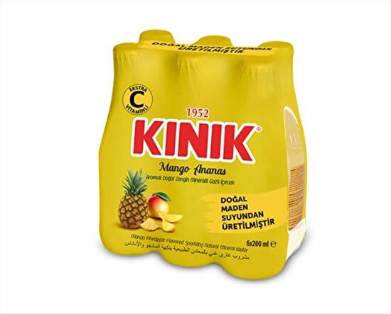 resm Kınık Mango Aromalı Maden Suyu 200 ml 6'lı