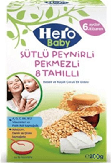 resm Ülker Hero Baby Sütlü Peynirli Pekmezli 8 Tahıllı 200 g