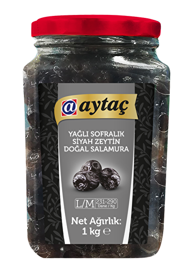 resm Aytaç Yağlı Siyah Zeytin (L-M) 231-290 1 kg