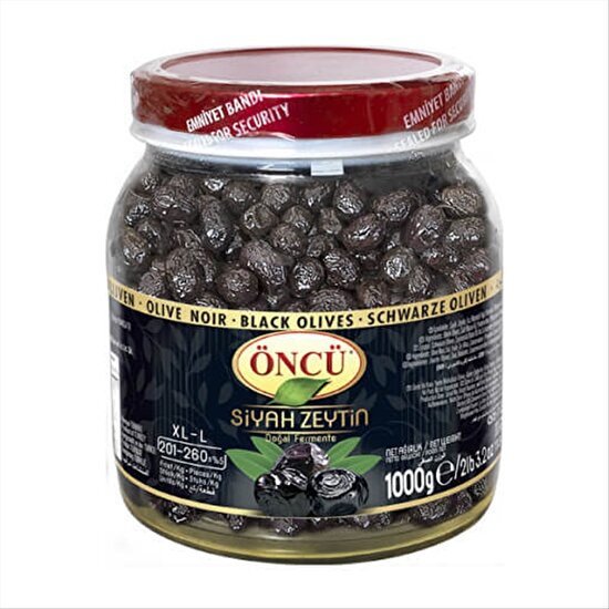 resm Öncü Yağlı Siyah Zeytin Pet (L-XL) 201-260 1 kg