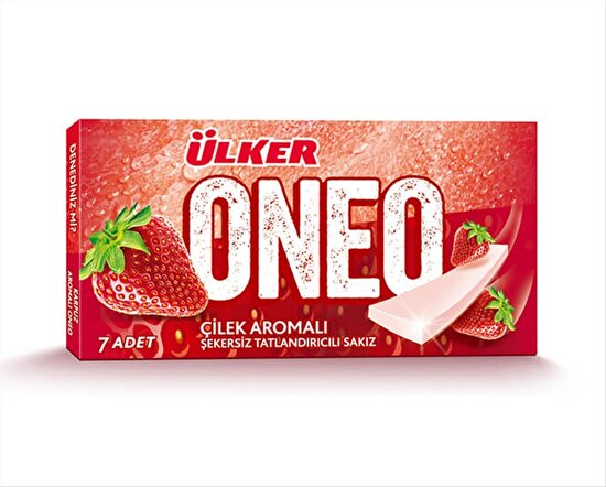 resm Ülker Oneo Çilek Aro. Slims Sakız 14 g 27'li