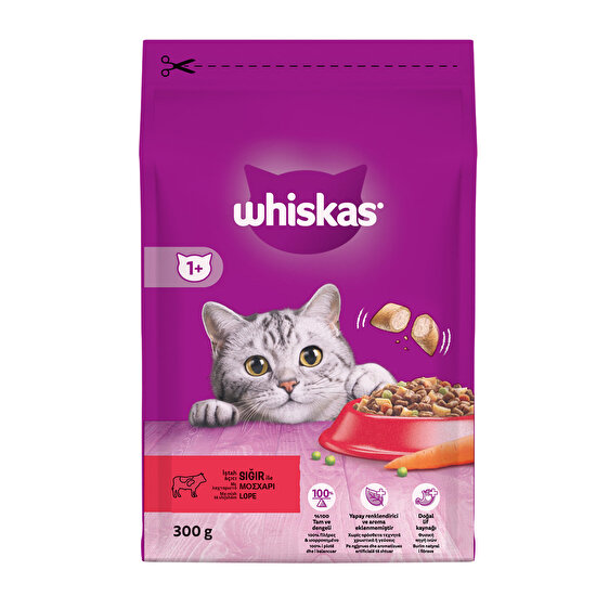 resm Whıskas Bıftek&Havuç Kuru Mama 300 Gr