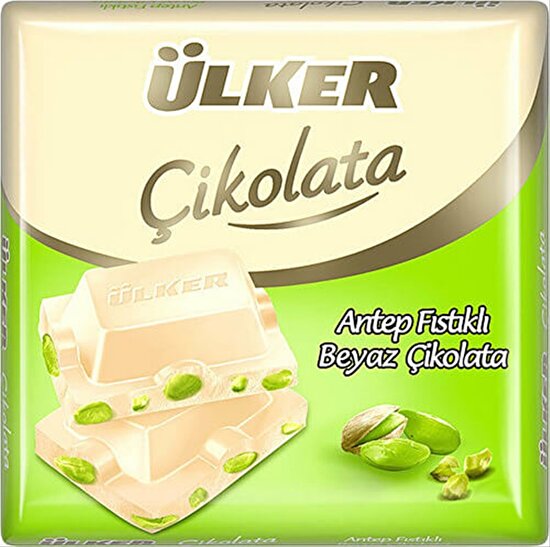 resm Ülker Antep Fıstıklı Beyaz Kare Çikolata 65 g
