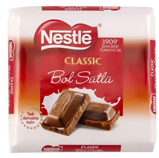 resm Nestle Classic Sütlü Kare Çikolata 60 g