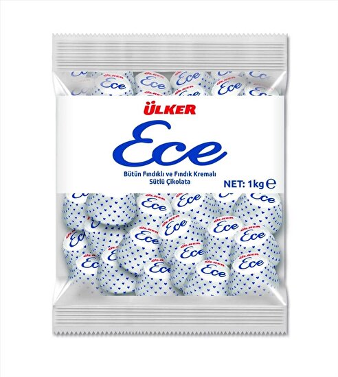 resm Ülker Ece İkramlık Çikolata Fındıklı Poşet 1 kg