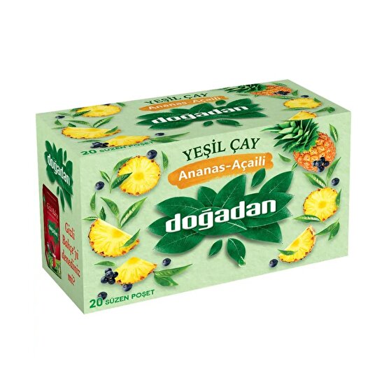 resm Doğadan Ananaslı Açai Yeşil Çay 20'li 34g