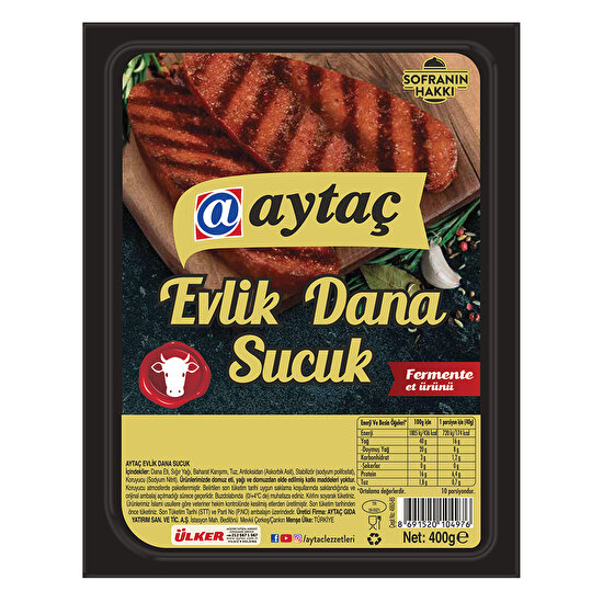 resm Aytaç Dana Evlik Sucuk Fermente 400 G