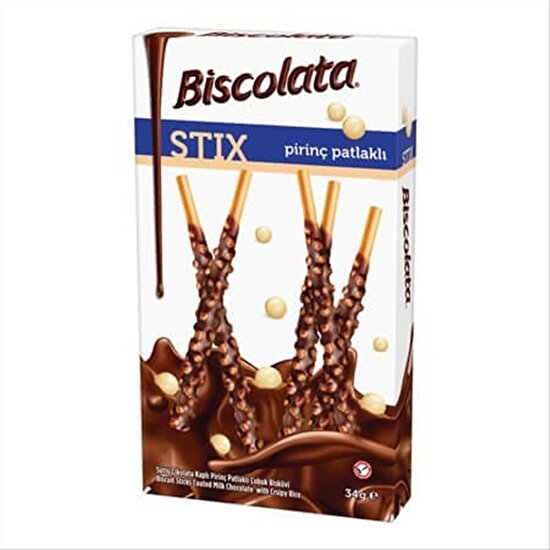 resm Şölen Biscolata Stix Pirinç Patlaklı 34 g 12'li