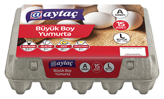 resm Aytaç Yumurta Beyaz L 15'li