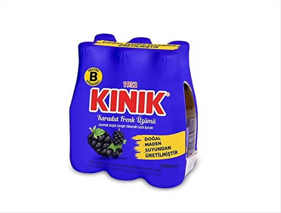 resm Kınık Karadut Frenk Aromalı Maden Suyu 200 ml 6'lı