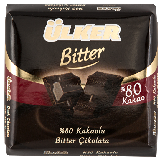 resm Ülker Bitter Kare Çikolata %80 Kakao 60 g